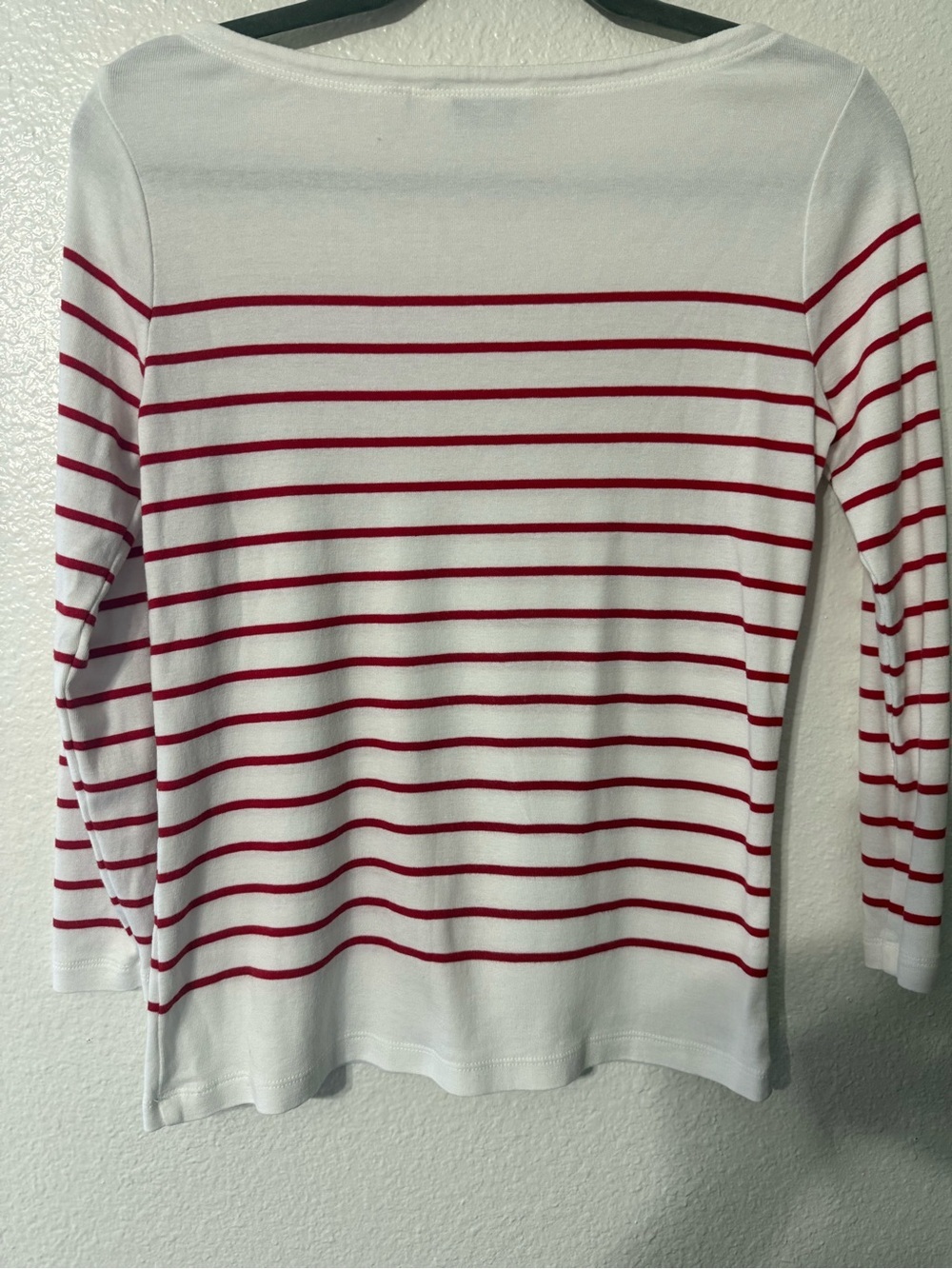 Vineyard Vines Womens White Red Striped Boat Neck 3/4 Sleeve Knit Top Small - Picture 3 of 3